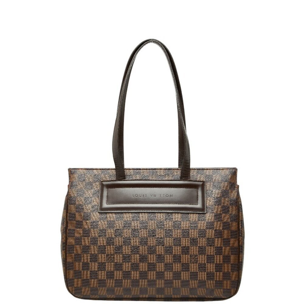 LOUIS VUITTON Authentic Brown Damier Leather Tote Bag
